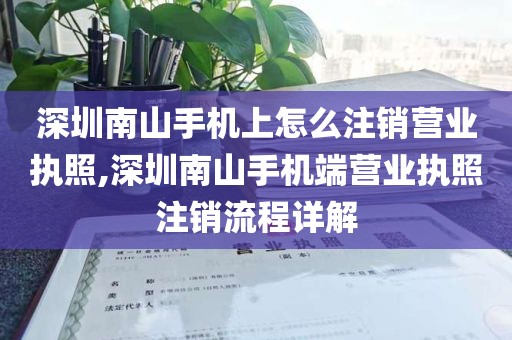 深圳南山手机上怎么注销营业执照,深圳南山手机端营业执照注销流程详解