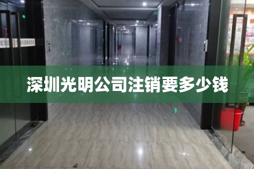 深圳光明公司注销要多少钱