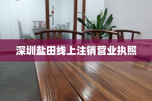 深圳盐田线上注销营业执照
