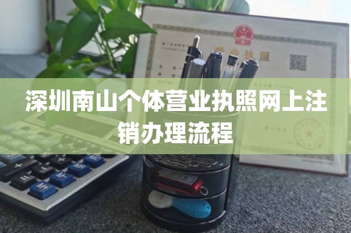 深圳南山个体营业执照网上注销办理流程