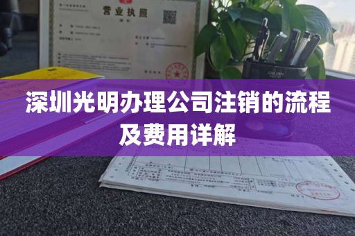 深圳光明办理公司注销的流程及费用详解
