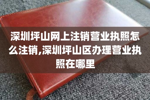深圳坪山网上注销营业执照怎么注销,深圳坪山区办理营业执照在哪里