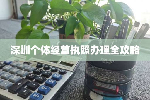 深圳个体经营执照办理全攻略