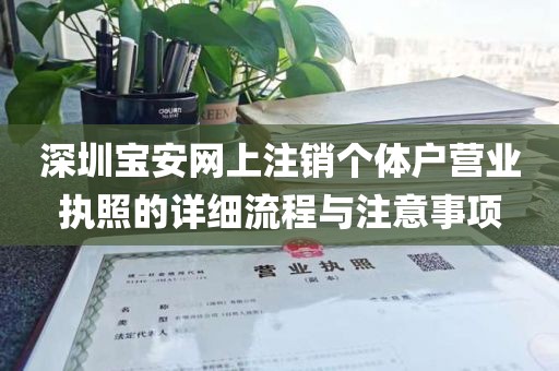深圳宝安网上注销个体户营业执照的详细流程与注意事项