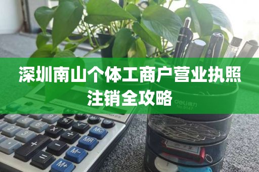 深圳南山个体工商户营业执照注销全攻略