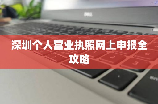 深圳个人营业执照网上申报全攻略