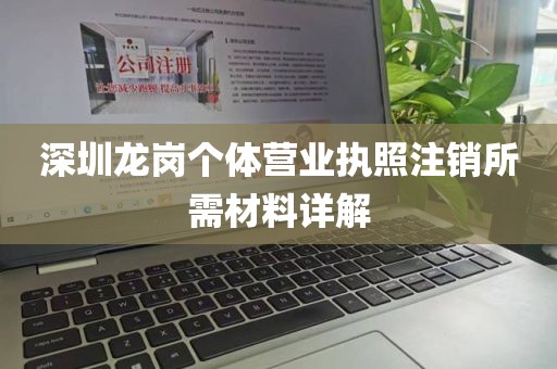 深圳龙岗个体营业执照注销所需材料详解