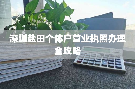 深圳盐田个体户营业执照办理全攻略