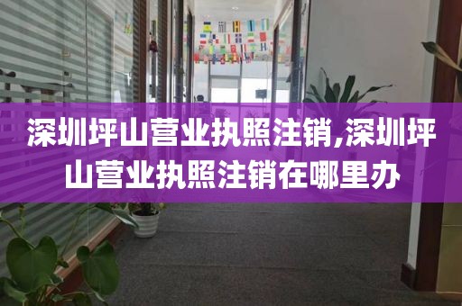 深圳坪山营业执照注销,深圳坪山营业执照注销在哪里办