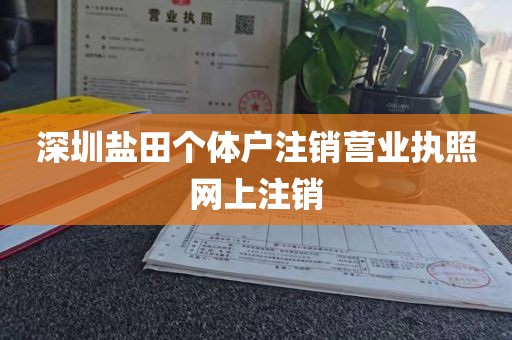 深圳盐田个体户注销营业执照网上注销