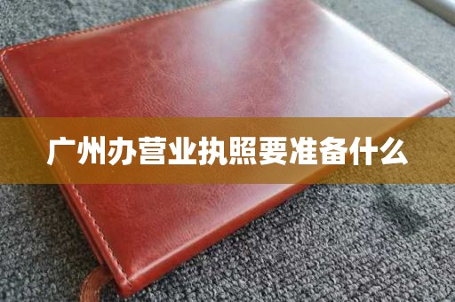 广州办营业执照要准备什么