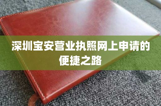 深圳宝安营业执照网上申请的便捷之路