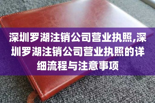 深圳罗湖注销公司营业执照,深圳罗湖注销公司营业执照的详细流程与注意事项