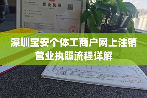 深圳宝安个体工商户网上注销营业执照流程详解