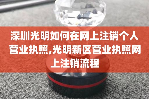 深圳光明如何在网上注销个人营业执照,光明新区营业执照网上注销流程
