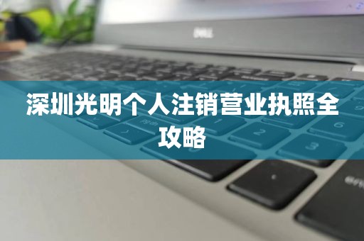 深圳光明个人注销营业执照全攻略
