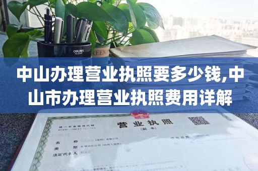 中山办理营业执照要多少钱,中山市办理营业执照费用详解