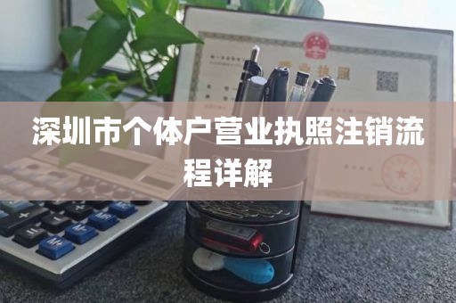 深圳市个体户营业执照注销流程详解