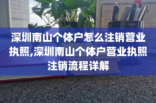 深圳南山个体户怎么注销营业执照,深圳南山个体户营业执照注销流程详解