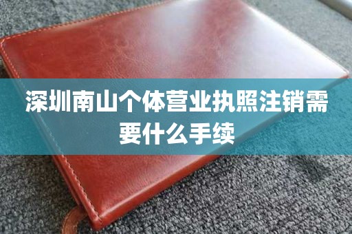 深圳南山个体营业执照注销需要什么手续