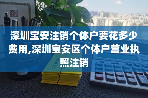 深圳宝安注销个体户要花多少费用,深圳宝安区个体户营业执照注销