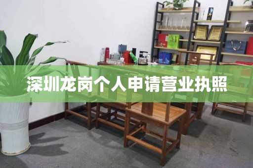深圳龙岗个人申请营业执照