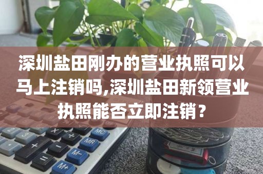 深圳盐田刚办的营业执照可以马上注销吗,深圳盐田新领营业执照能否立即注销？