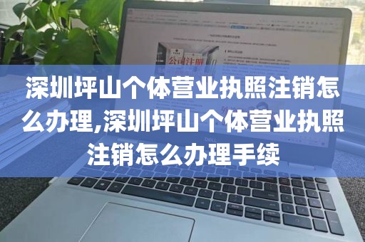 深圳坪山个体营业执照注销怎么办理,深圳坪山个体营业执照注销怎么办理手续