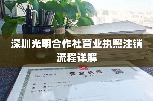 深圳光明合作社营业执照注销流程详解