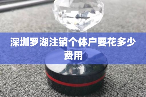 深圳罗湖注销个体户要花多少费用