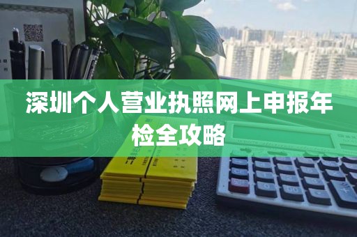 深圳个人营业执照网上申报年检全攻略