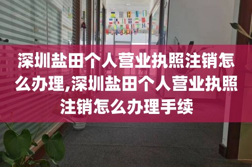 深圳盐田个人营业执照注销怎么办理,深圳盐田个人营业执照注销怎么办理手续