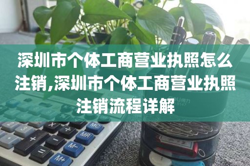 深圳市个体工商营业执照怎么注销,深圳市个体工商营业执照注销流程详解