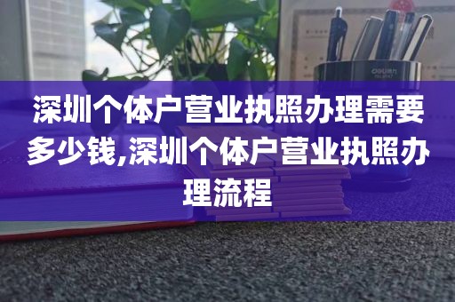 深圳个体户营业执照办理需要多少钱,深圳个体户营业执照办理流程