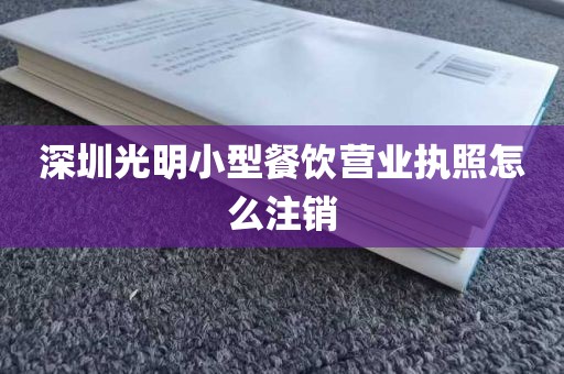 深圳光明小型餐饮营业执照怎么注销