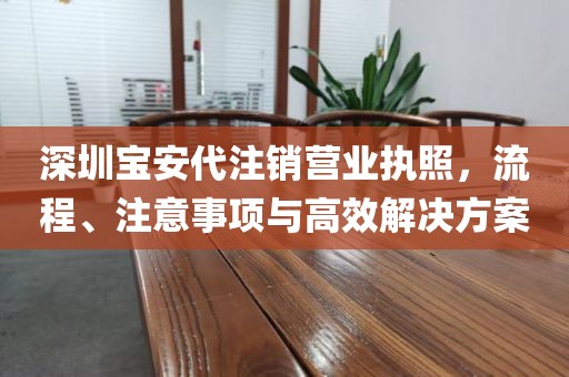 深圳宝安代注销营业执照，流程、注意事项与高效解决方案