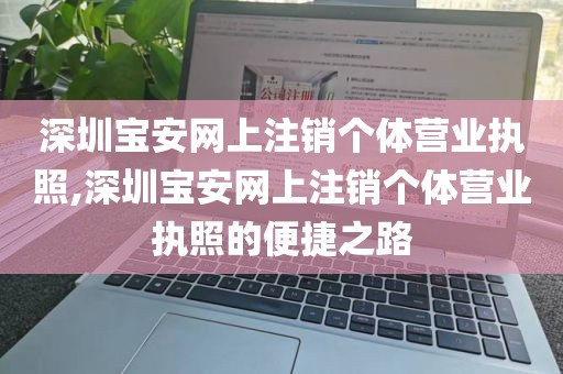 深圳宝安网上注销个体营业执照,深圳宝安网上注销个体营业执照的便捷之路