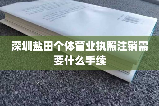 深圳盐田个体营业执照注销需要什么手续