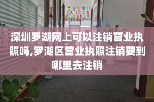 深圳罗湖网上可以注销营业执照吗,罗湖区营业执照注销要到哪里去注销