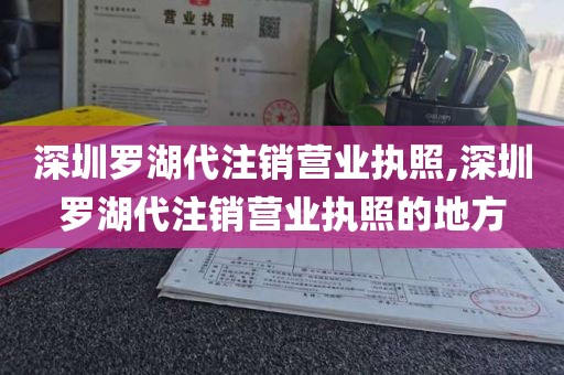 深圳罗湖代注销营业执照,深圳罗湖代注销营业执照的地方