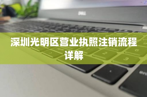 深圳光明区营业执照注销流程详解