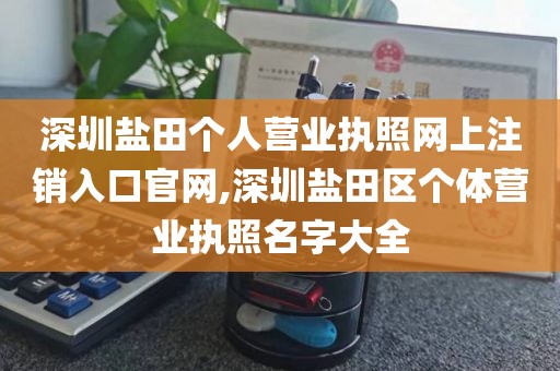 深圳盐田个人营业执照网上注销入口官网,深圳盐田区个体营业执照名字大全