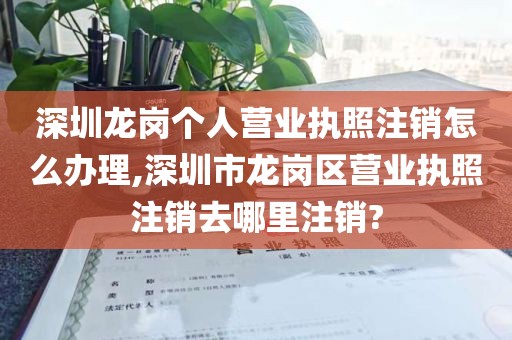 深圳龙岗个人营业执照注销怎么办理,深圳市龙岗区营业执照注销去哪里注销?