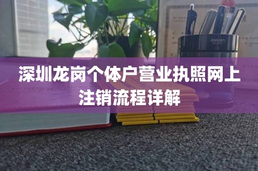 深圳龙岗个体户营业执照网上注销流程详解