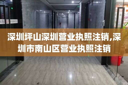 深圳坪山深圳营业执照注销,深圳市南山区营业执照注销