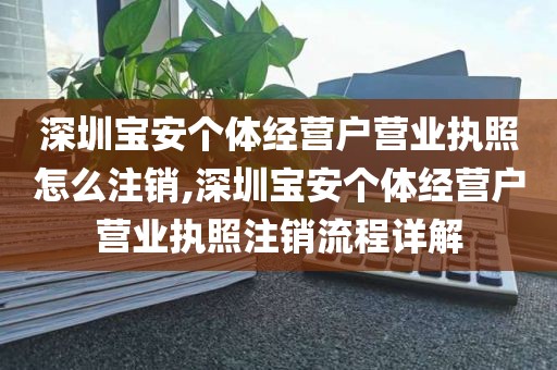 深圳宝安个体经营户营业执照怎么注销,深圳宝安个体经营户营业执照注销流程详解