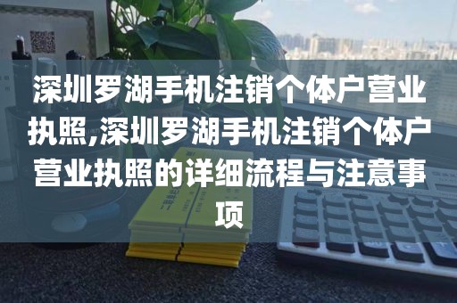 深圳罗湖手机注销个体户营业执照,深圳罗湖手机注销个体户营业执照的详细流程与注意事项