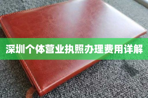 深圳个体营业执照办理费用详解