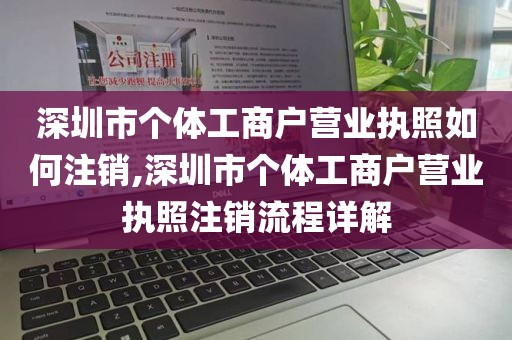 深圳市个体工商户营业执照如何注销,深圳市个体工商户营业执照注销流程详解