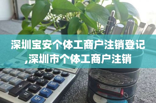 深圳宝安个体工商户注销登记,深圳市个体工商户注销